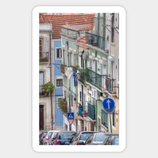 Houses in Bairro Mouraria, Lisbon, Portugal Sticker